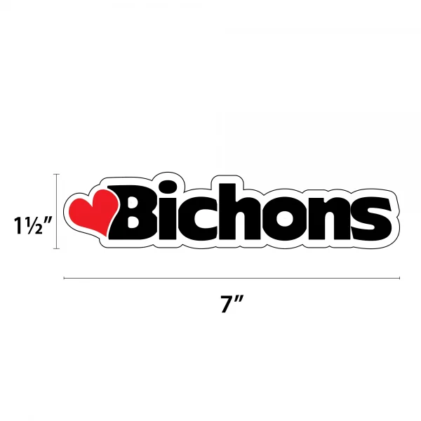 Heart Bichons Word Magnet - Image 2