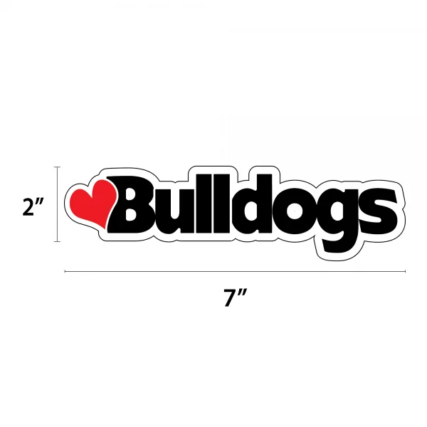 Heart Bulldogs Word Magnet - Image 2
