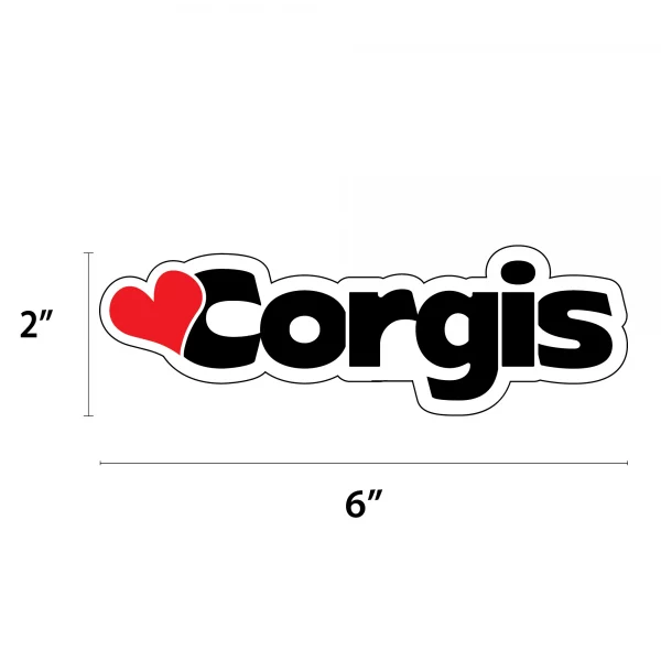 Heart Corgis Word Magnet - Image 2