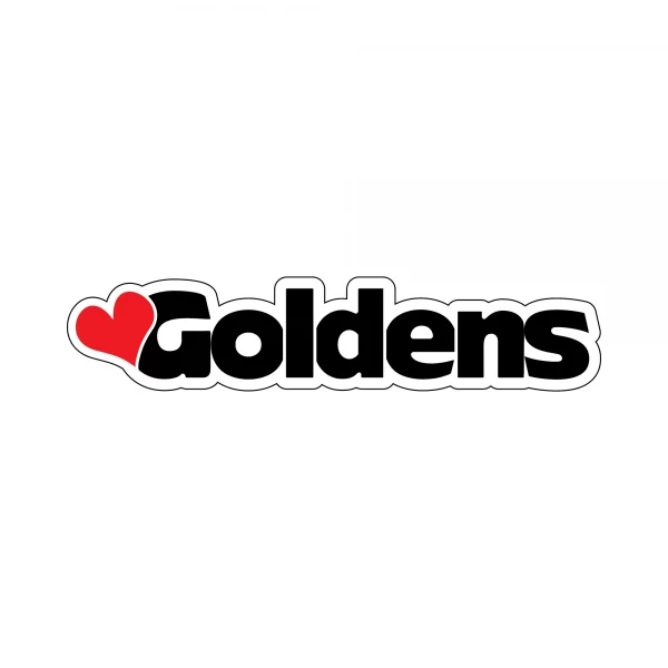 Heart Goldens Word Magnet