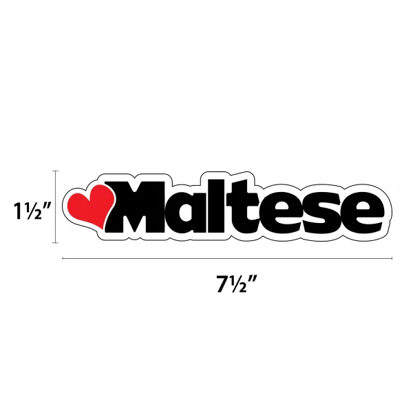 Heart Maltese Word Magnet - Image 2