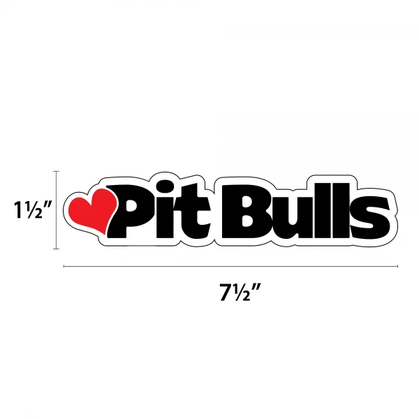 Heart Pit Bull Word Magnet - Image 2