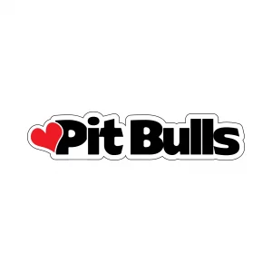 Heart Pit Bull Word Magnet