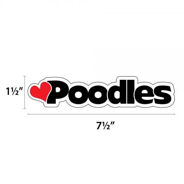 Heart Poodles Word Magnet - Image 2