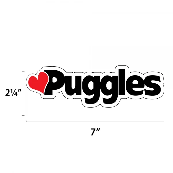 Heart Puggles Word Magnet - Image 2