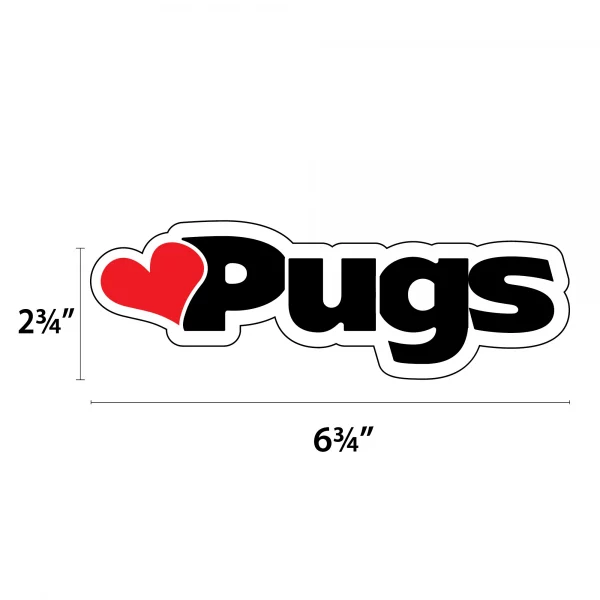 Heart Pugs Word Magnet - Image 2