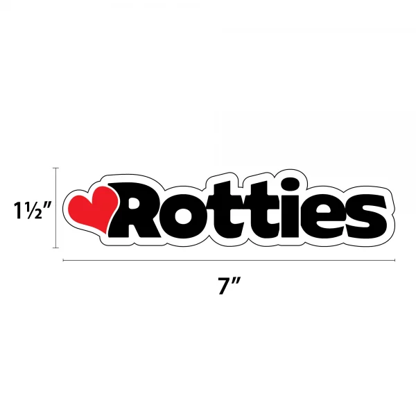 Heart Rotties Word Magnet - Image 2