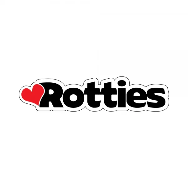 Heart Rotties Word Magnet