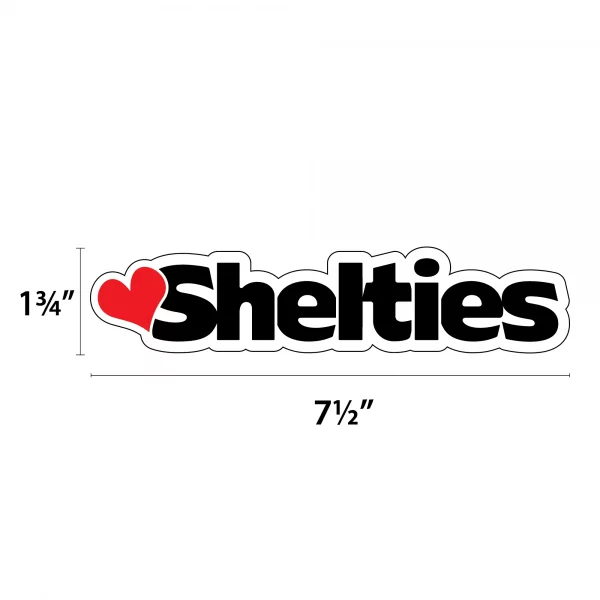 Heart Shelties Word Magnet - Image 2
