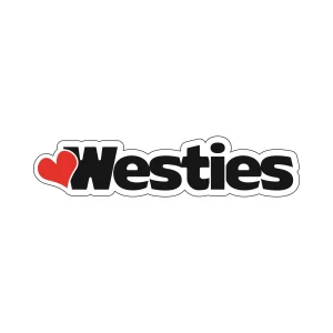 Heart Westies Word Magnet