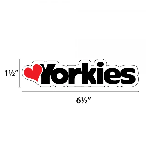 Heart Yorkies Word Magnet - Image 2
