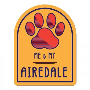 Me and My Airedale Window Shaped Magnet