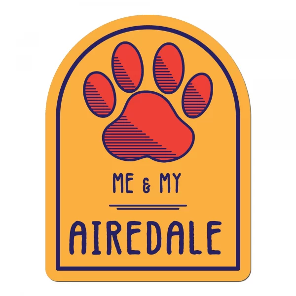 Me and My Airedale Window Shaped Magnet