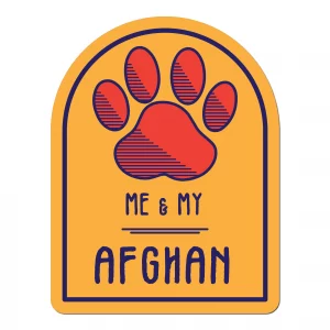 Me and My Afghan Window Shaped Magnet