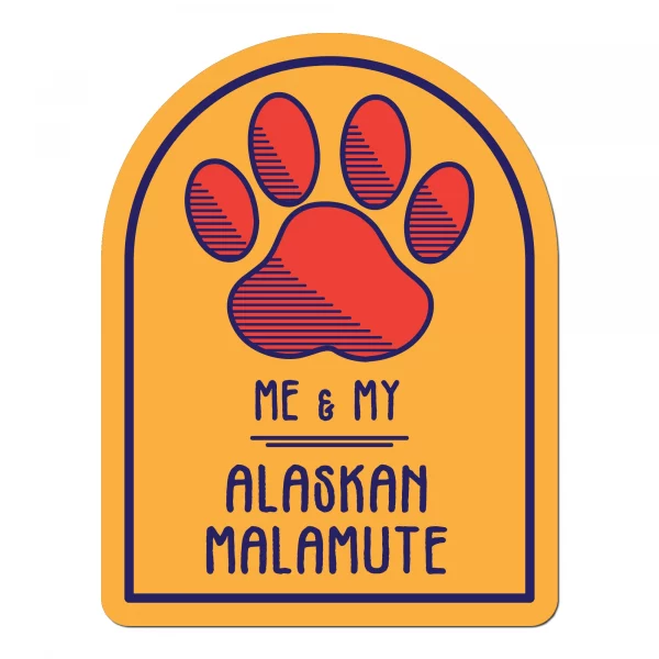 Me and My Alaskan Malamute Window Shaped Magnet