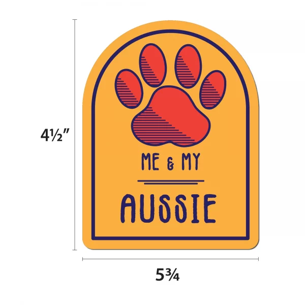 Me and My Aussie Window Shaped Magnet - Image 2