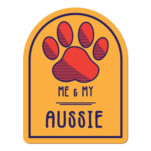 Me and My Aussie Window Shaped Magnet