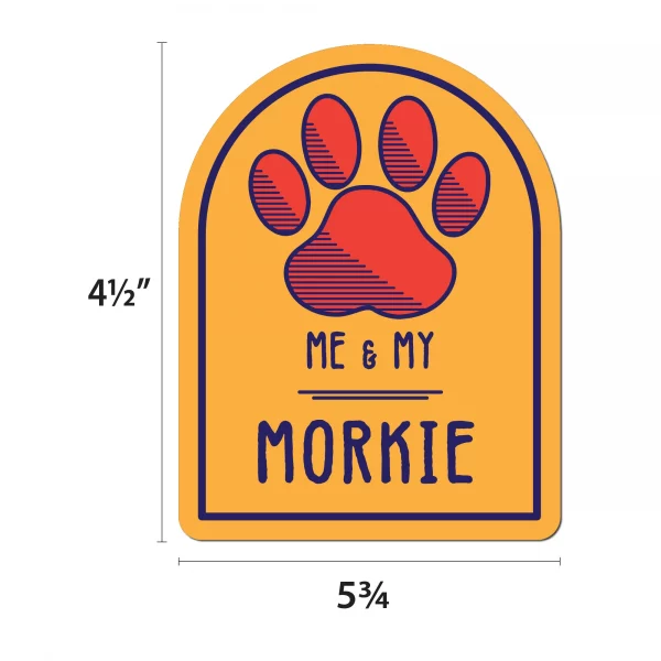 Me and My Morkie Window Shaped Magnet - Image 2