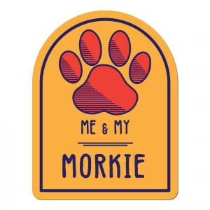Me and My Morkie Window Shaped Magnet