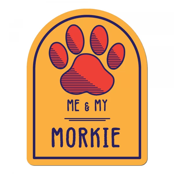 Me and My Morkie Window Shaped Magnet