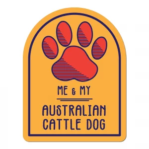 Me and My Australian Cattle Dog Window Shaped Magnet