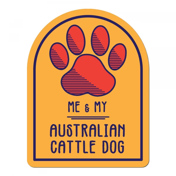 Me and My Australian Cattle Dog Window Shaped Magnet