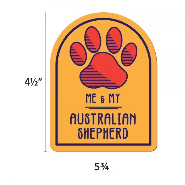 Me and My Australian Shepherd Window Shaped Magnet - Image 2