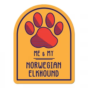Me and My Norwegian Elkhound Window Shaped Magnet
