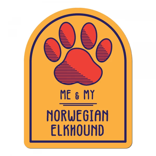 Me and My Norwegian Elkhound Window Shaped Magnet