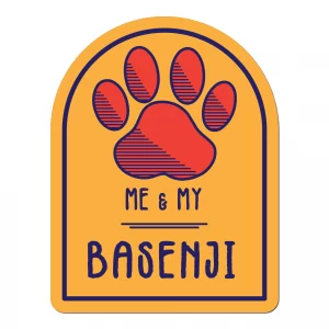 Me and My Basenji Window Shaped Magnet