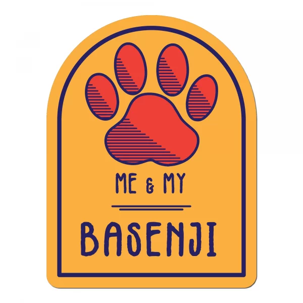 Me and My Basenji Window Shaped Magnet