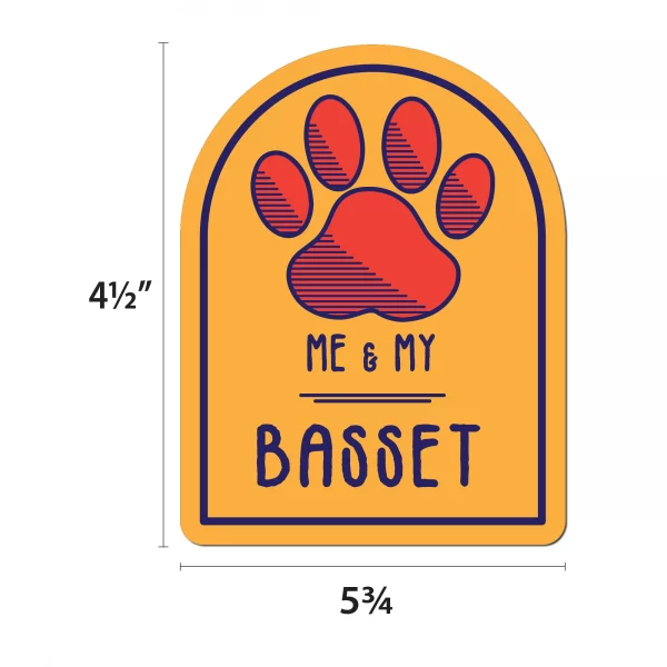 Me and My Basset Window Shaped Magnet - Image 2