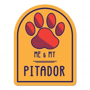 Me and My Pitador Window Shaped Magnet