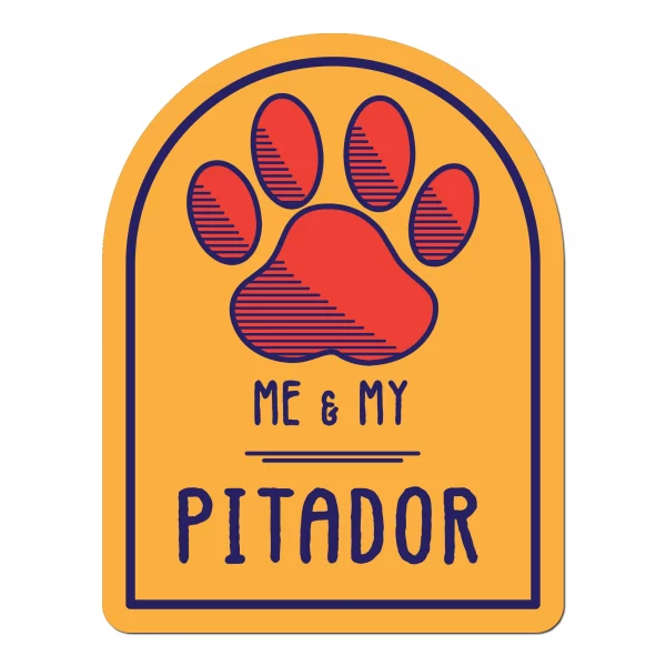 Me and My Pitador Window Shaped Magnet