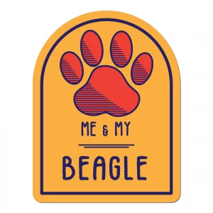 Me and My Beagle Window Shaped Magnet