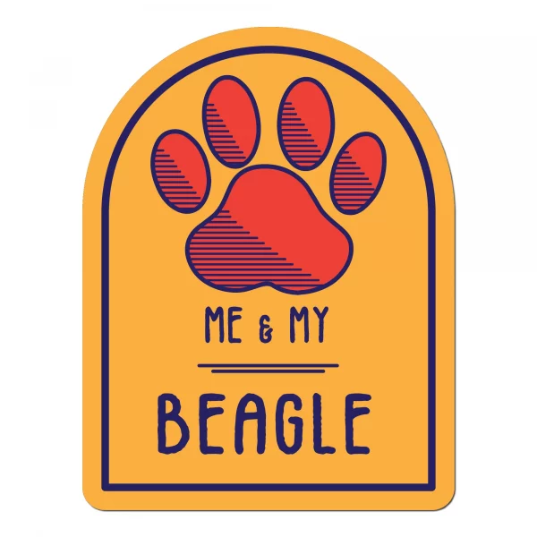 Me and My Beagle Window Shaped Magnet