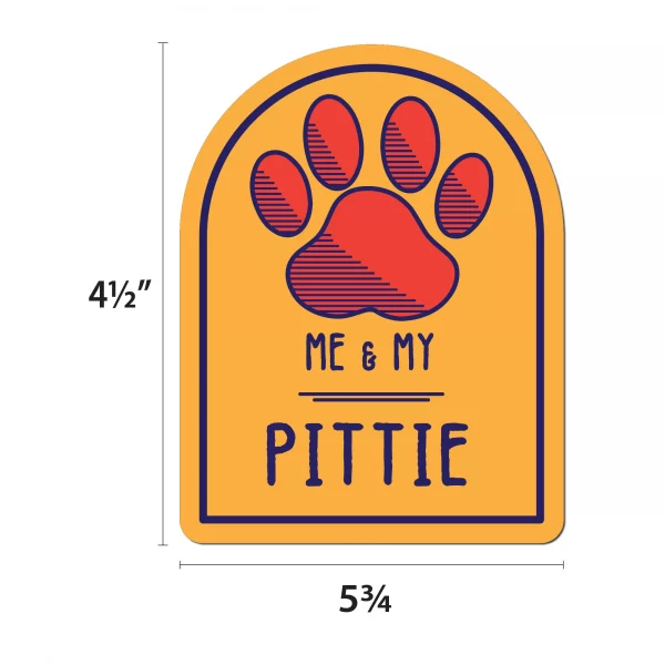 Me and My Pittie Window Shaped Magnet - Image 2