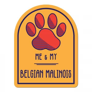 Me and My Belgian Malinois Window Shaped Magnet