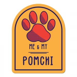 Me and My Pomchi Window Shaped Magnet