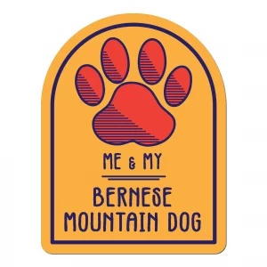 Me and My Bernese Mountain Dog Window Shaped Magnet