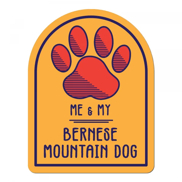 Me and My Bernese Mountain Dog Window Shaped Magnet