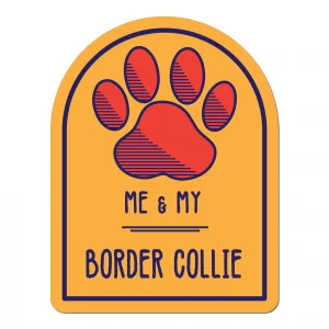 Me and My Border Collie Window Shaped Magnet