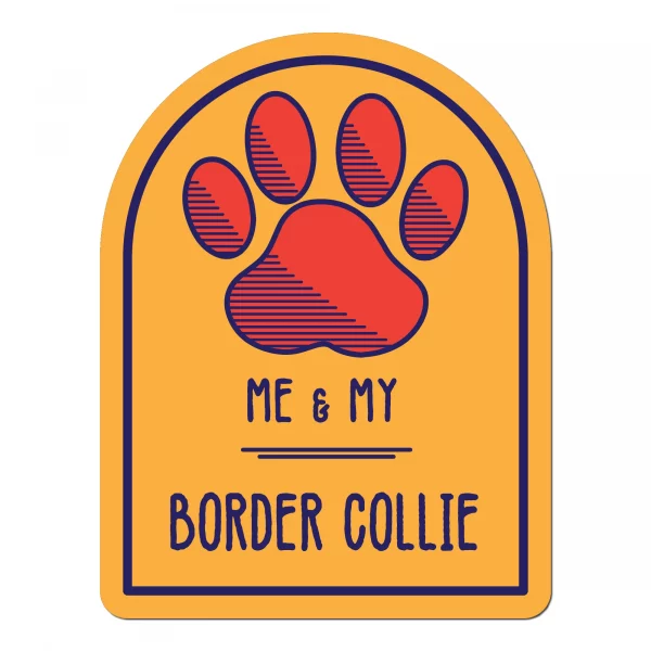 Me and My Border Collie Window Shaped Magnet
