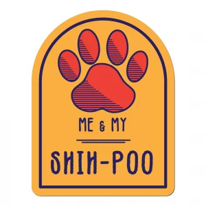 Me and My Shih-Poo Window Shaped Magnet
