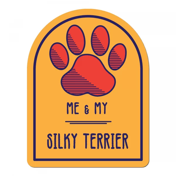 Me and My Silky Terrier Window Shaped Magnet