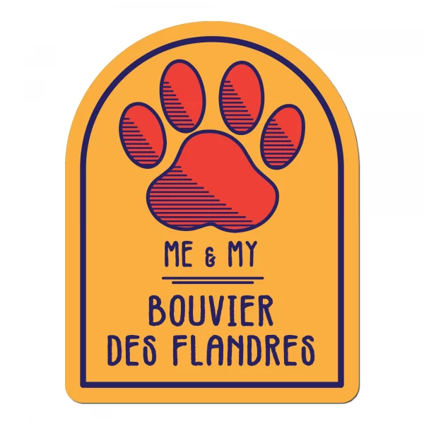 Me and My Bouvier Des Flandres Window Shaped Magnet