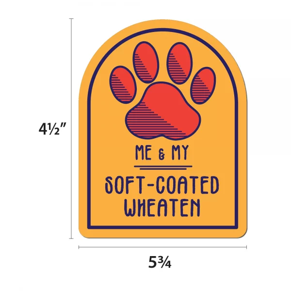 Me and My Soft Coated Wheaten Window Shaped Magnet - Image 2
