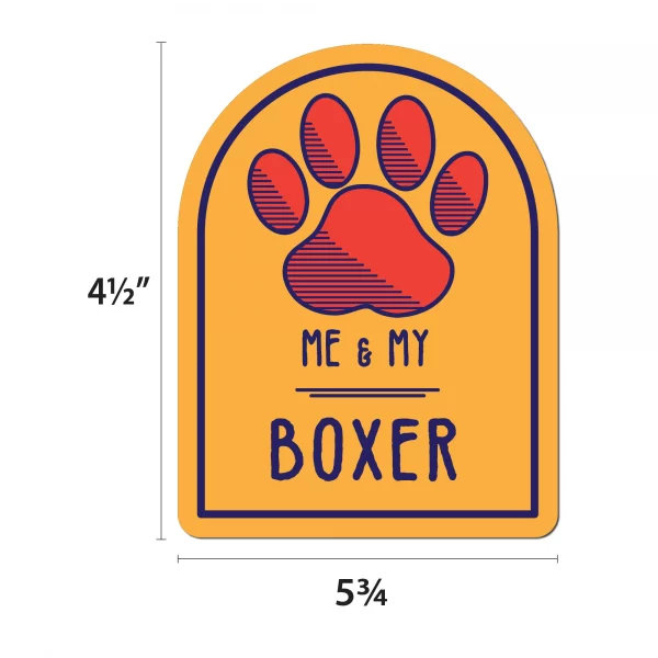 Me and My Boxer Window Shaped Magnet - Image 2