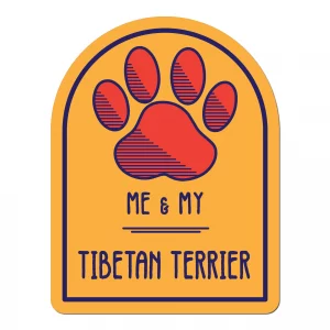 Me and My Tibetan Terrier Window Shaped Magnet