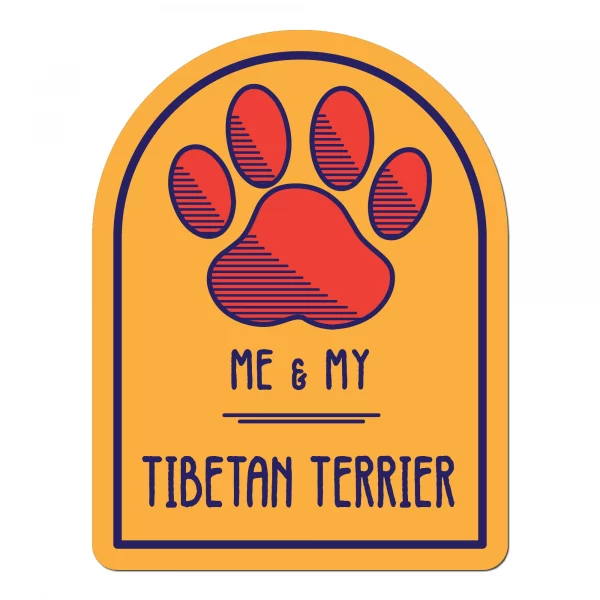 Me and My Tibetan Terrier Window Shaped Magnet